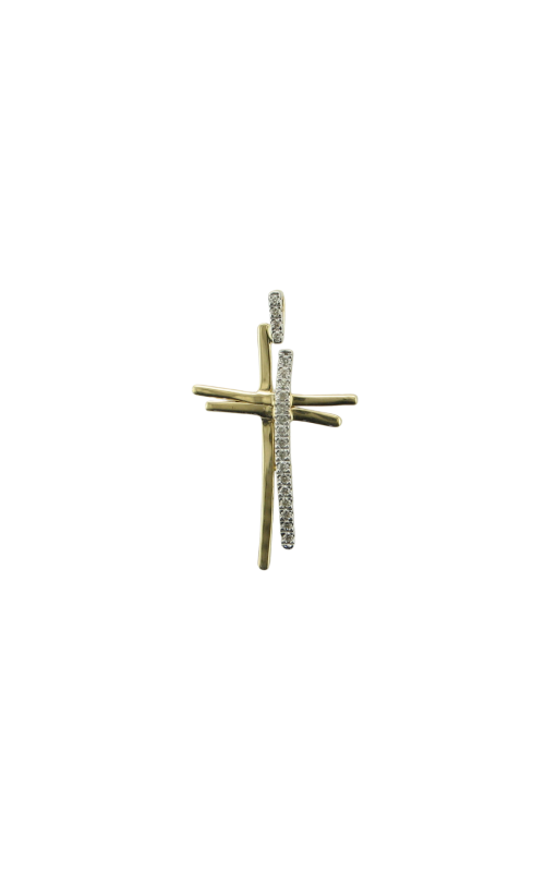 20=.15TW SI H 14KY CROSS PENDANT