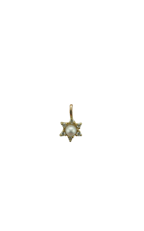 10KY 6=.05CT PEARL STAR PENDANT