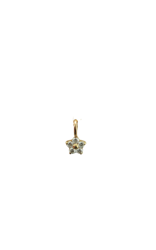 10KY 5=.03CT FLOWER PENDANT