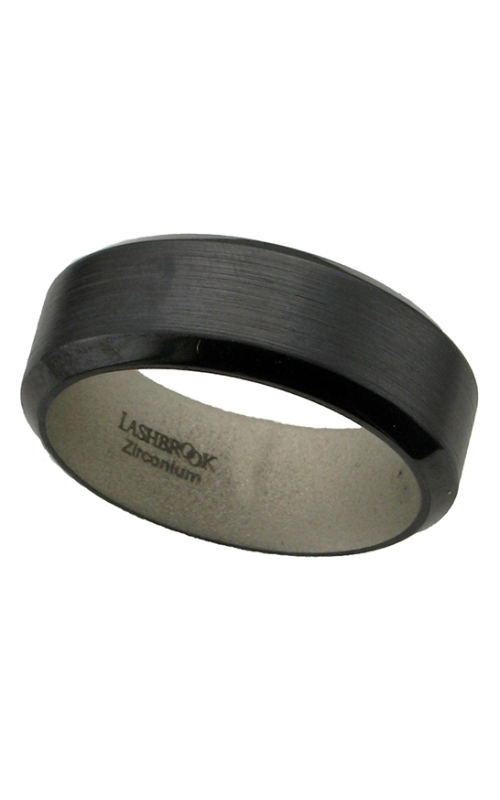 8MM BLK ZIRCONIUM W/BRIGHTNICKEL SLEEVE BAND