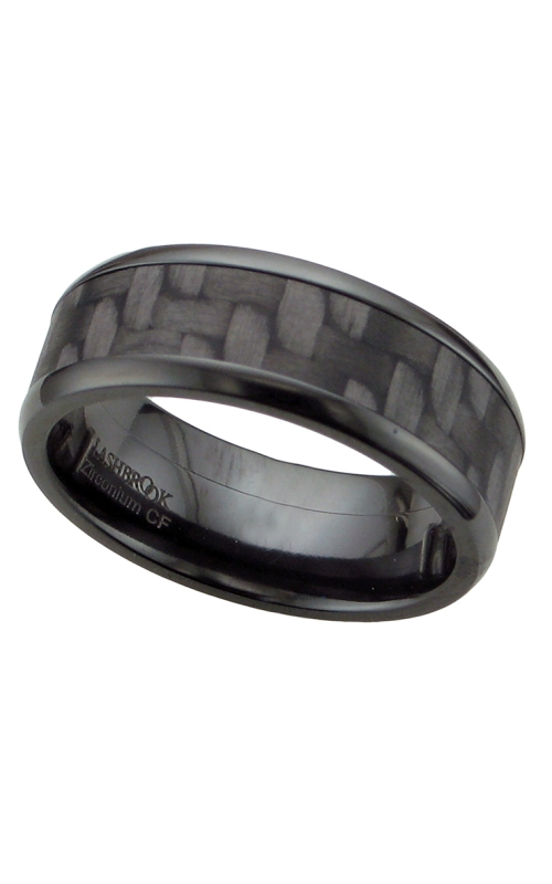 8MM BLK ZIRCONIUM W/5MM CARBON FIBER INLAY BAND