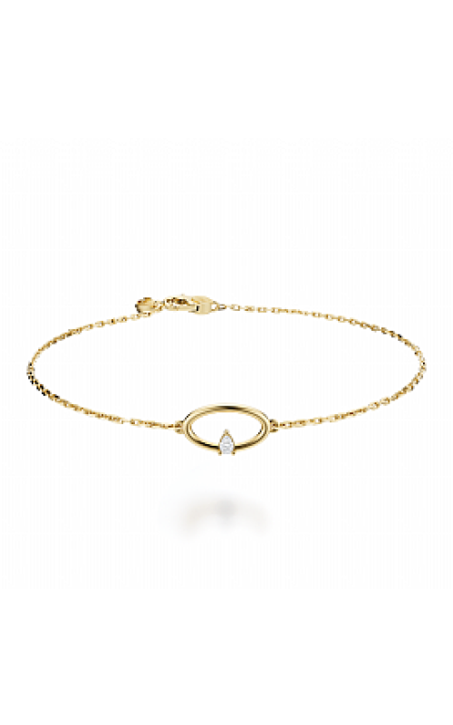 .06TW PEAR 14KY BRACELET