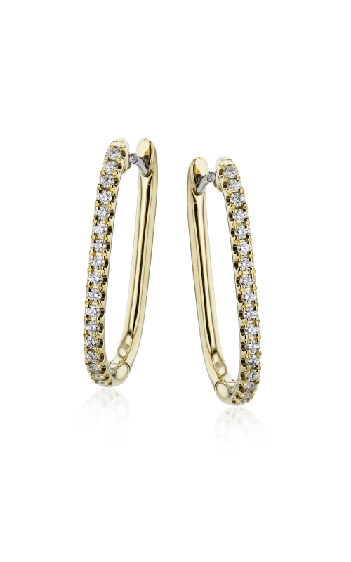 18KY 34=.29CTW Hoop Earrings