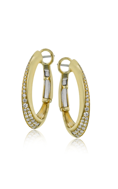 18KY 60=.28CTW Hoop Earrings