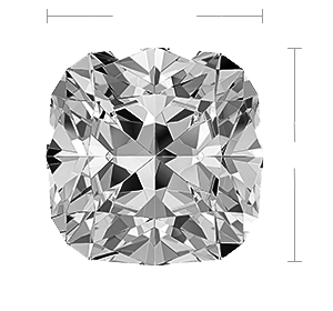 Cushion Modified Diamond Top View